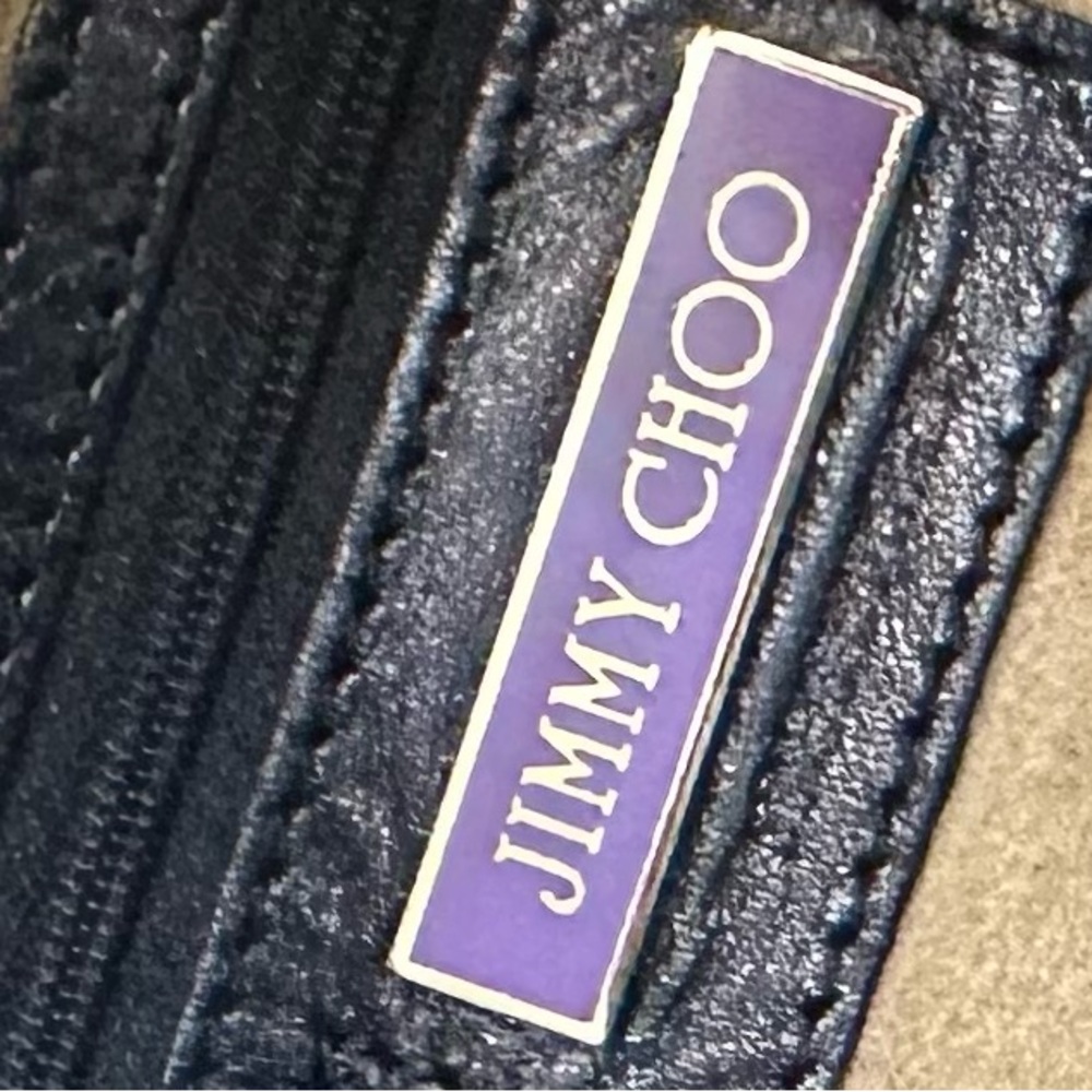 Jimmy Choo Shimmering Blue real  python/snake skin Shoulder bag RARE - Picture 5 of 16